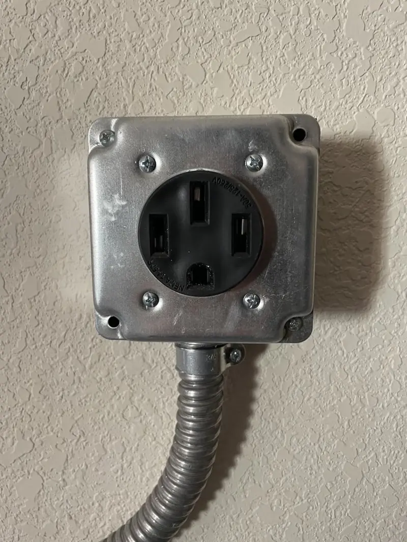 NEMA 14-50 outlet installed for Electrical Panel Upgrade in Corcoran
